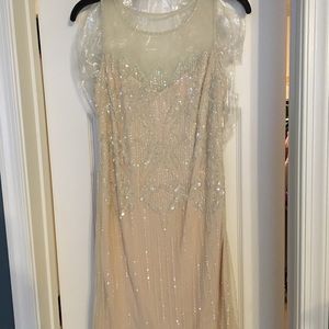 Short Pissarro Nights beaded dress